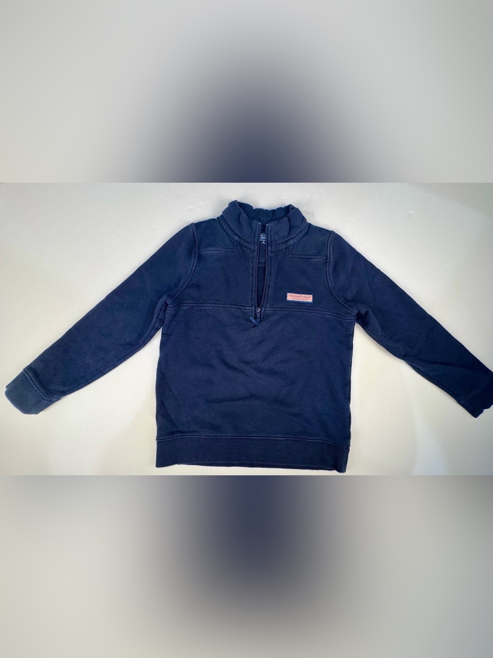 Vineyard Vines Navy Blue Kids' Shep Shirt Quarter Zip Pullover Small 8-10 Boys